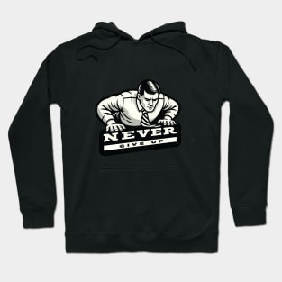 office worker push up never give up Hoodie